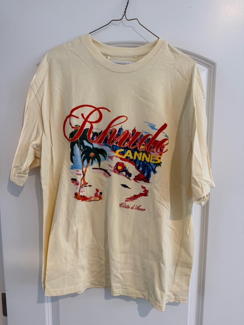Cote d'Azur Cannes Graphic Tee - Cream